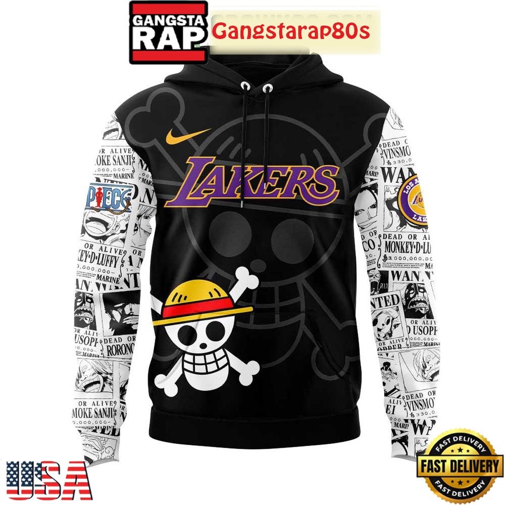 Los Angeles Lakers Collab One Piece Luffy Special Hoodie Shirt
