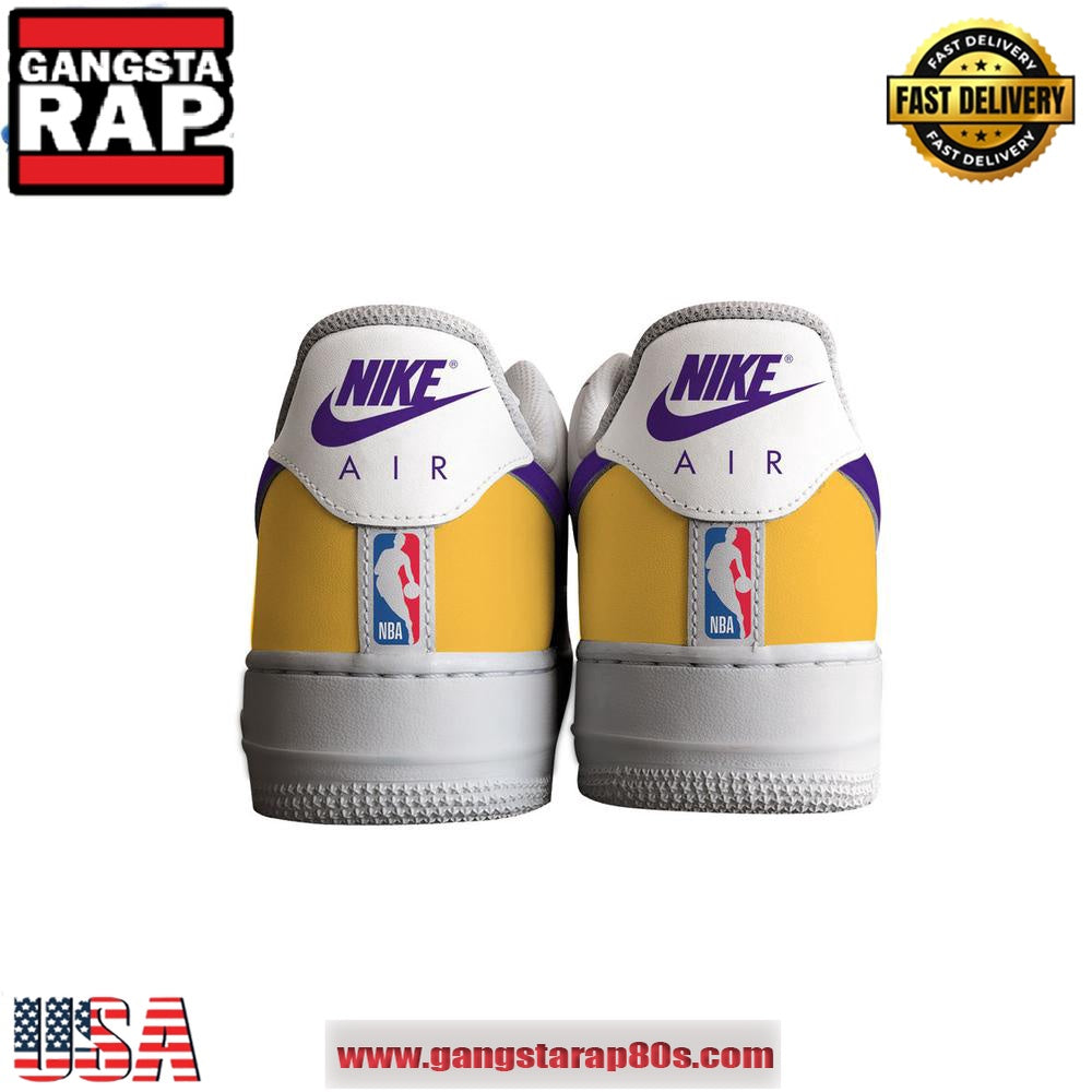 Los Angeles Lakers Custom Name Air Force 1 Sneakers Running Sneakers Shoes