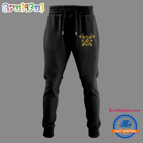 Los Angeles Lakers Firefighter Appreciation Night New Joggers Pants