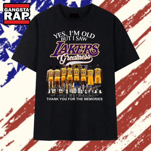 Los Angeles Lakers Greatness Legends Signatures Graphic T Shirt