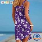 Los Angeles Lakers Rose Pattern Women’s Summer Beach Sling Dress