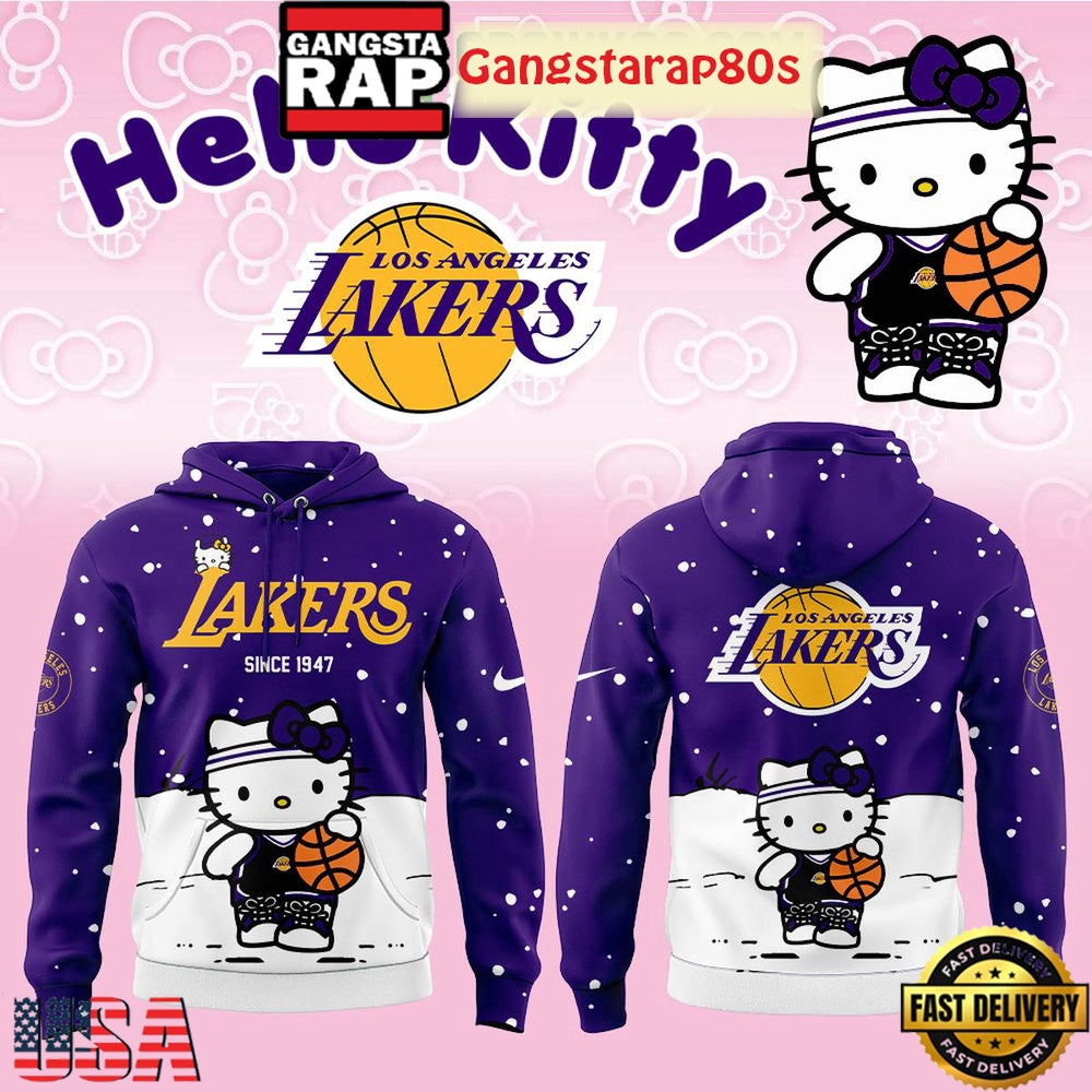 Los Angeles Lakers x Hello Kitty 2025 Christmas Limited Edition Hoodie