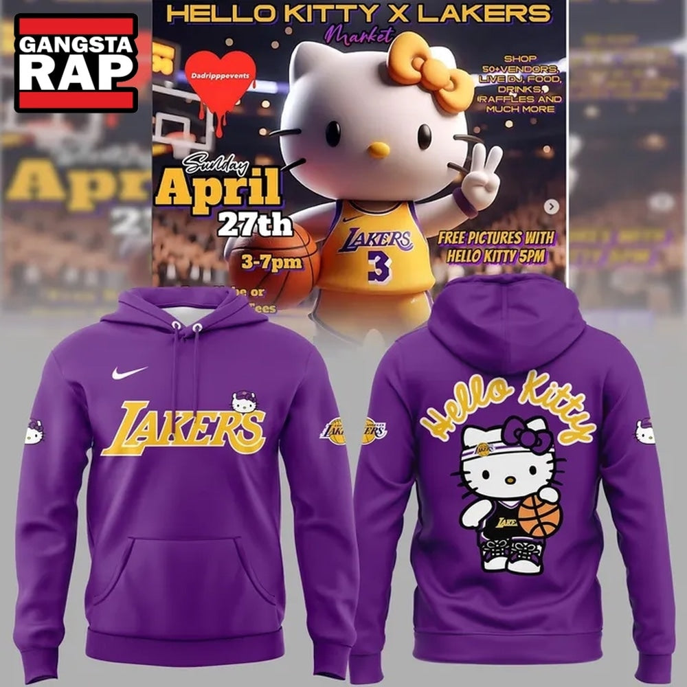 Los Angeles Lakers x Hello Kitty Limited Edition 2026 Hoodie T-Shirt