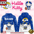 Hello Kitty x NFL Los Angeles Rams 2025 Football Christmas Hoodie Shirt