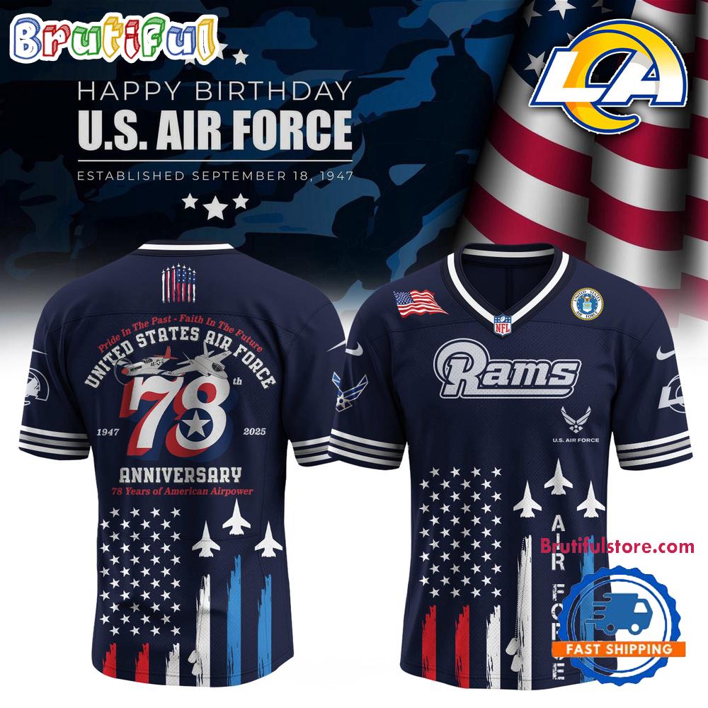 Los Angeles Rams 2025 NFL US Air Force Birthday Football Jersey