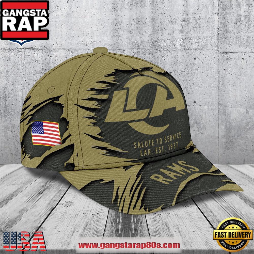 NFL Los Angeles Rams Salute to Service 2025 New Cap Hats