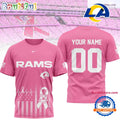Los Angeles Rams 2026 NFL Breast Cancer Awareness Custom 3D Shirt