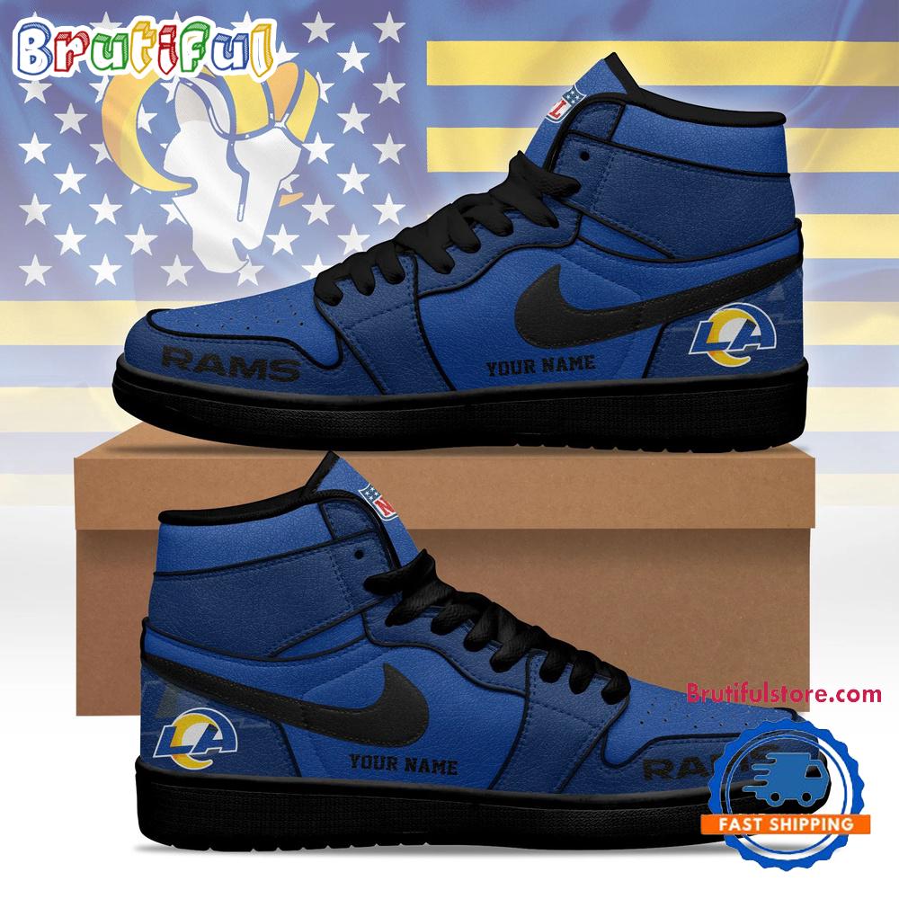 Los Angeles Rams 2026 NFL Pride Jordan 1 Hightop Shoes
