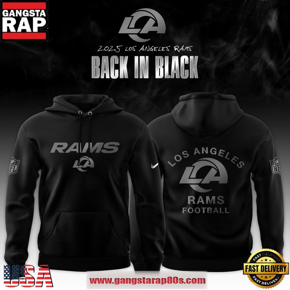 Los Angeles Rams ‘Back in Black’ 2025 Special Unisex Hoodie