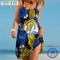 Los Angeles Rams Flower Women’s Summer Beach Sling Dress