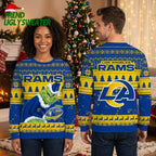 Los Angeles Rams Grinch Football Player Ugly Christmas Sweater