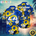 Los Angeles Rams Hawaii Shirt Flower Colorful Coastal Wear