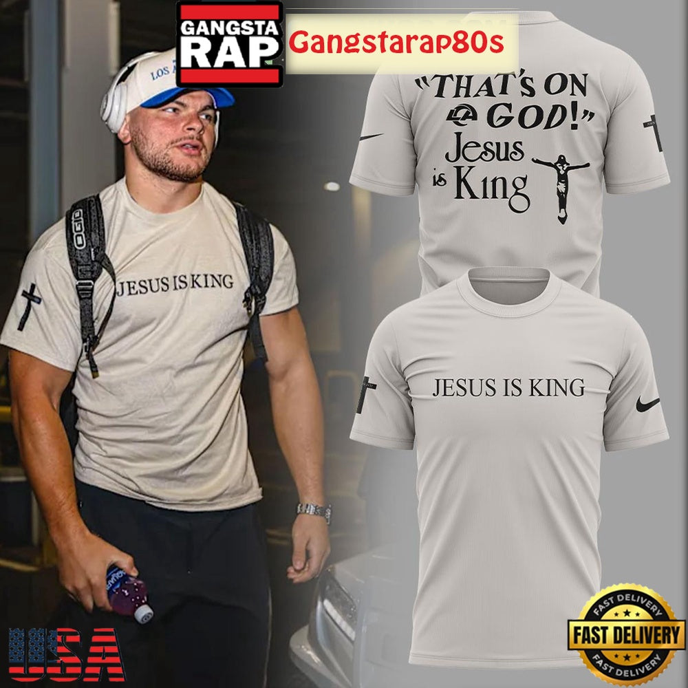 Los Angeles Rams Jesus Is King That’s In God Unisex 3D Hoodie