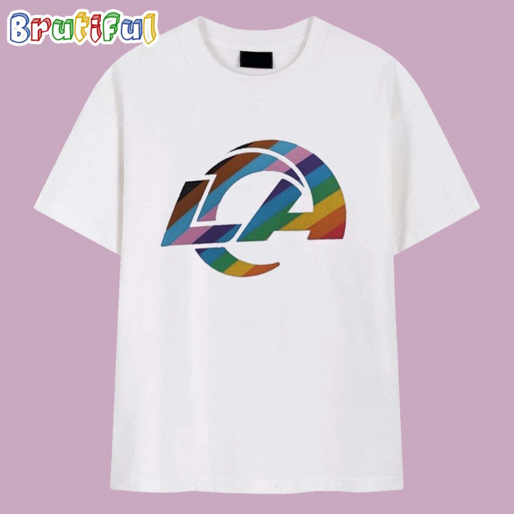 Los Angeles Rams Logo Pride T Shirt