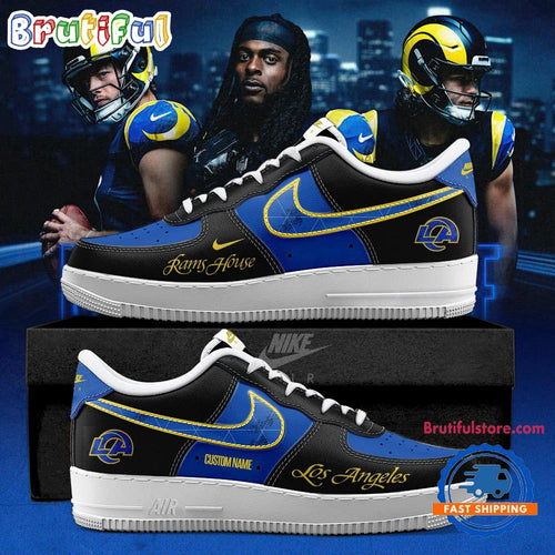 Los Angeles Rams Midnight Blue 2025 Rivalries Air Force 1 Shoes Sneakers