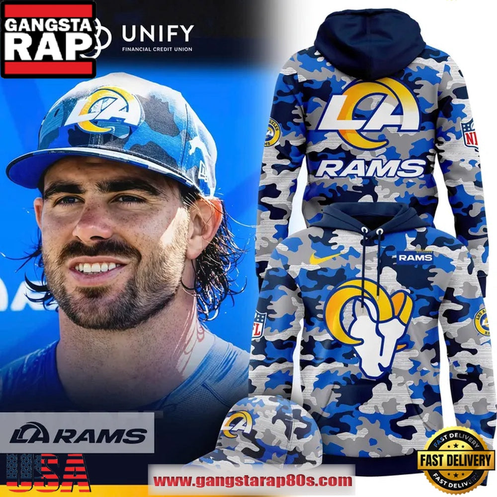 Los Angeles Rams Military Day Limited All Over Print Hoodie Shirt