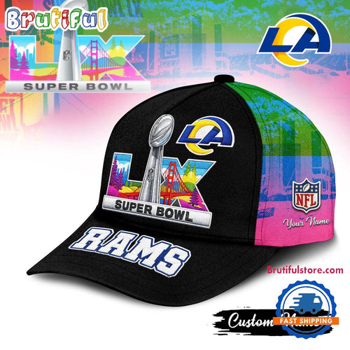 Los Angeles Rams NFL 2026 Super Bowl LX Logo Team Design Classic Cap