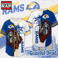 Los Angeles Rams NFL Game Day Grateful Dead Baseball Jersey Shirt
