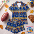 Los Angeles Rams NFL Harvest Huddle Short Sleeve Pajamas Set