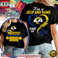 Los Angeles Rams NFL Jeep Girl Women’s Black Shirt