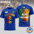 Los Angeles Rams NFL Juneteenth Freedom I’m Black Every Month 3D Shirt