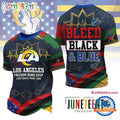 Los Angeles Rams NFL Juneteenth Freedom Runs Deep New Design 3D Shirt