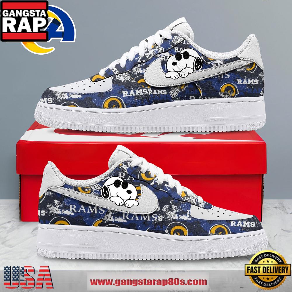 Los Angeles Rams NFL x Snoopy Funny Nike Air Force 1 Sneakers Shoes