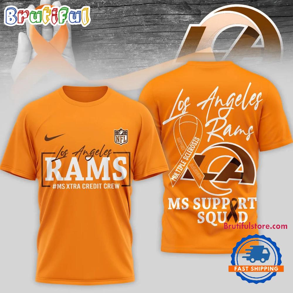 Los Angeles Rams NFL Multiple Scleross Support 3D T Shirt