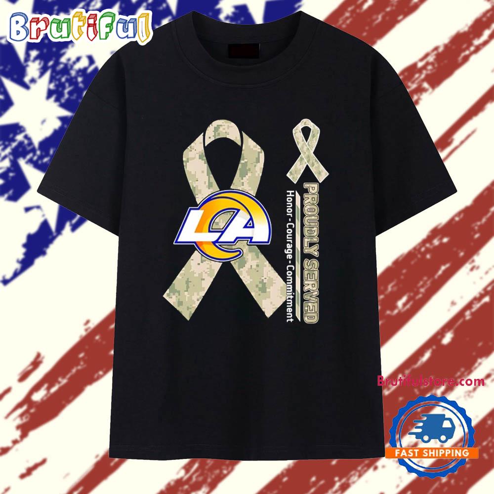 Los Angeles Rams Proudly Served Honor Courage Commitment T Shirt