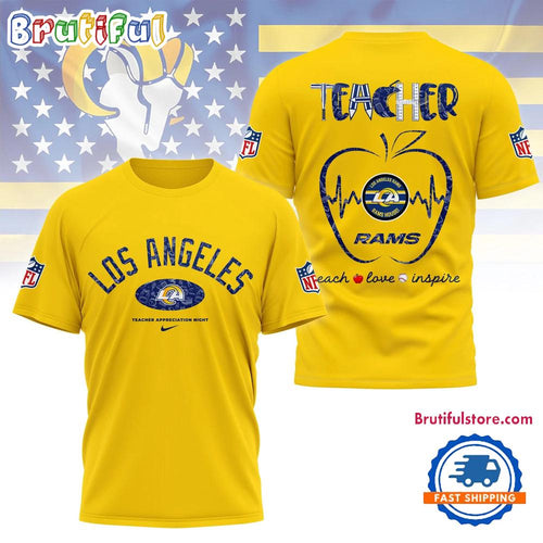 Los Angeles Rams Teacher Appreciation Night 2025 3D Shirt