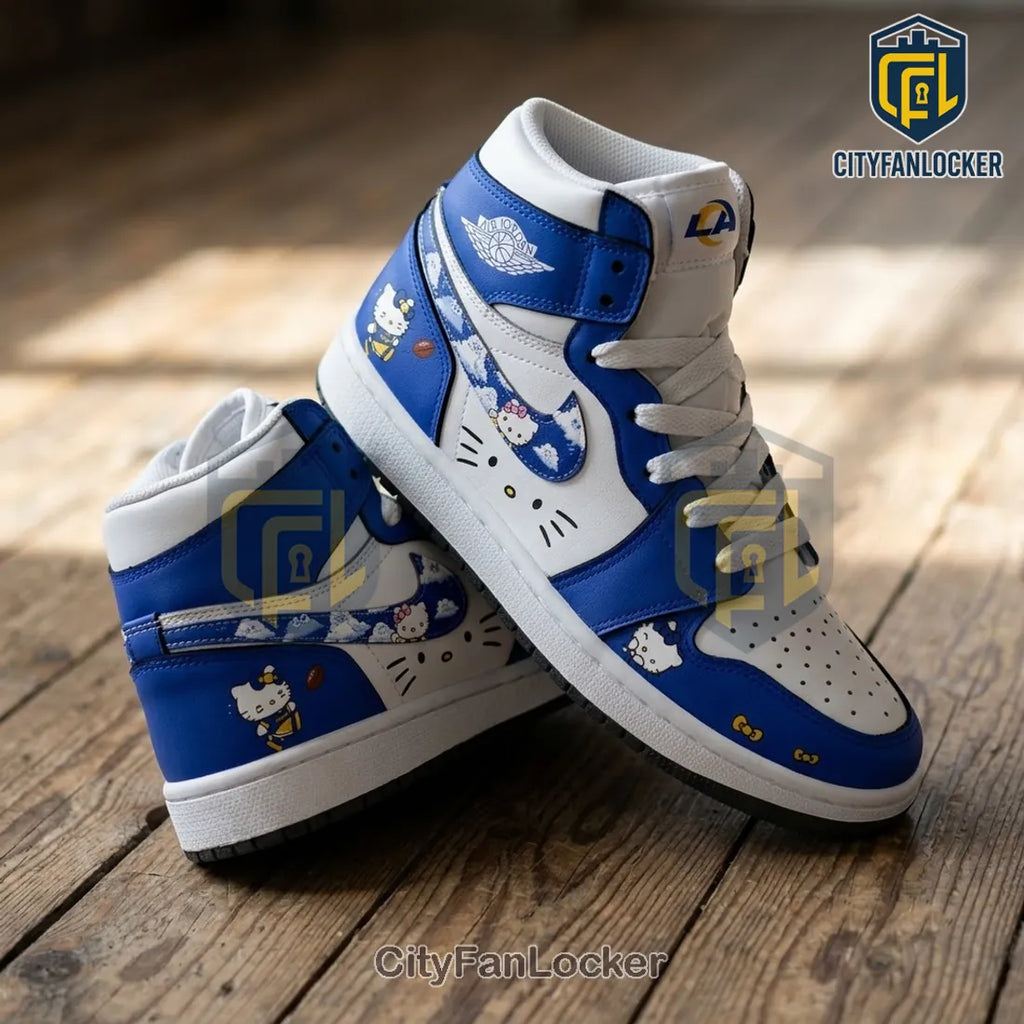 Los Angeles Rams x Hello Kitty Blue High-Top Sneakers