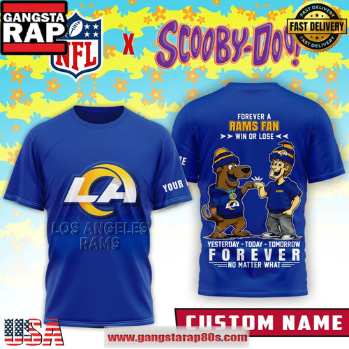 Los Angeles Rams x Scooby Doo Premium Custom Name 3D Shirt