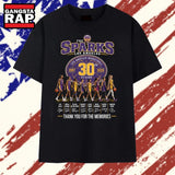 Los Angeles Sparks 30th Season 1997 2026 Signatures WNBA T Shirt