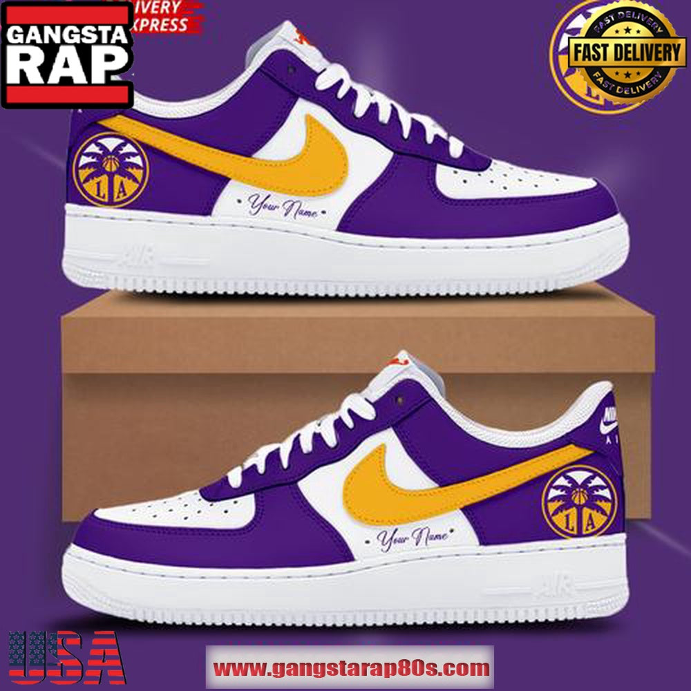 Los Angeles Sparks WNBA 2025 Custom Air Force 1 Running Sneakers Shoes