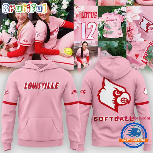 Louisville Cardinals 2026 Softball Pink Uniform Design Hoodie T-Shirt
