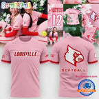 Louisville Cardinals 2026 Softball Pink Uniform Design Hoodie T-Shirt