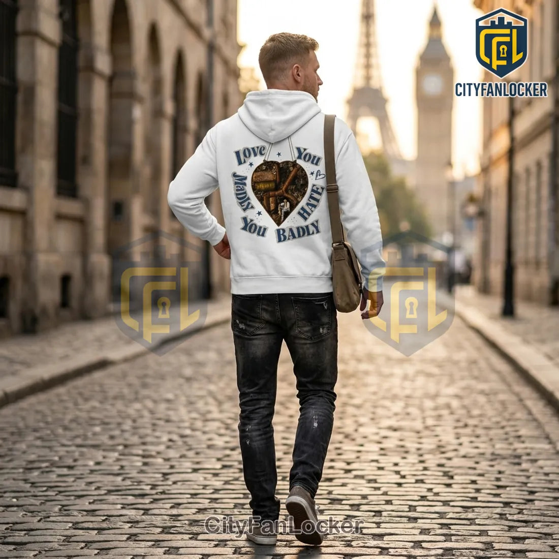 Love You Madly Hate You Badly Steampunk Heart Hoodie 2026