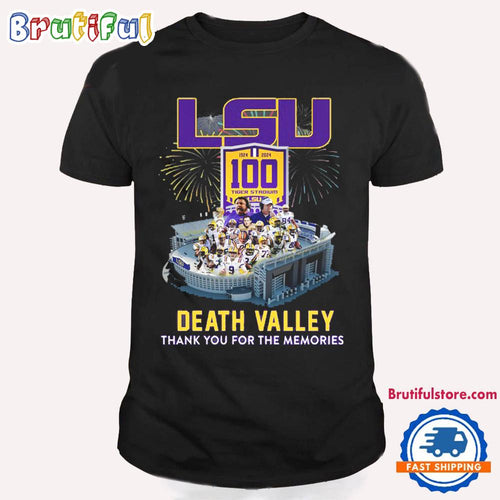 LSU Tiger 100 Year Season Stadium Death Valley T Shirt