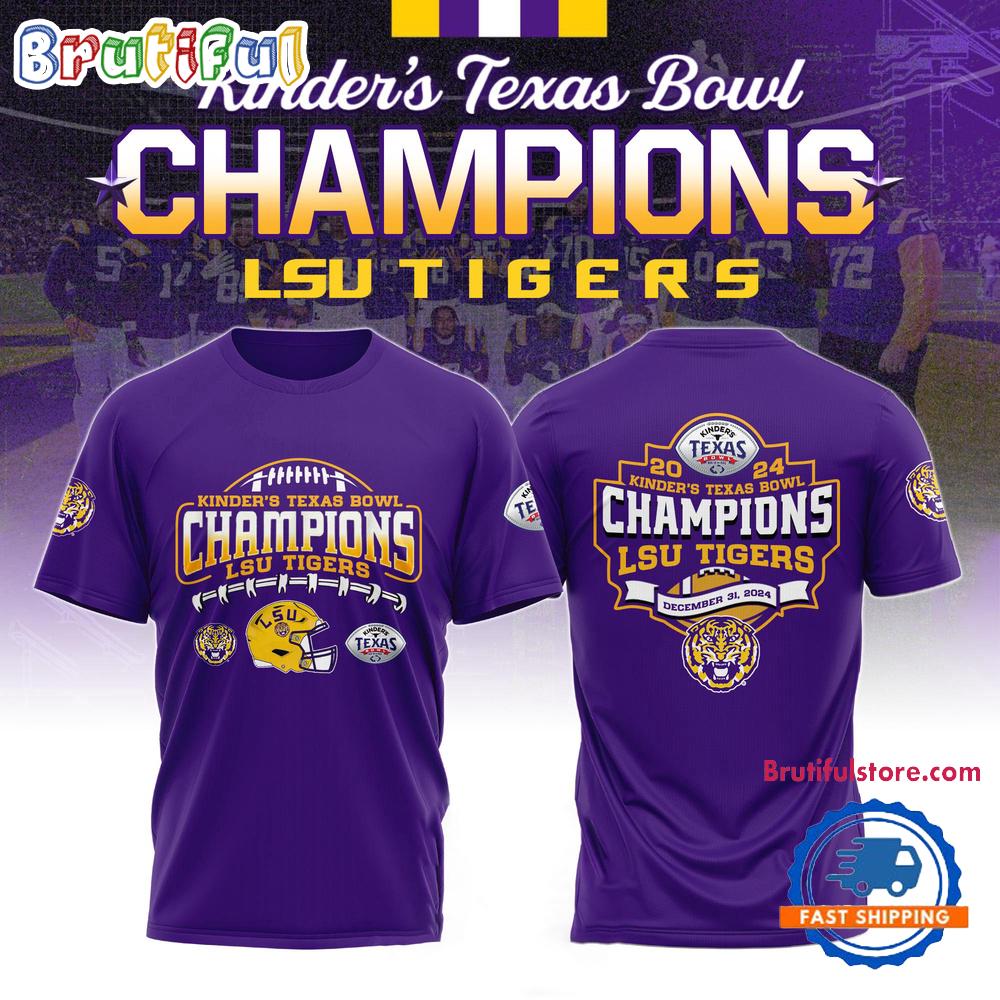 LSU Tigers 2025 NCAA Kinder’s Texas Bowl Champions Limited Edition 3D Shirt