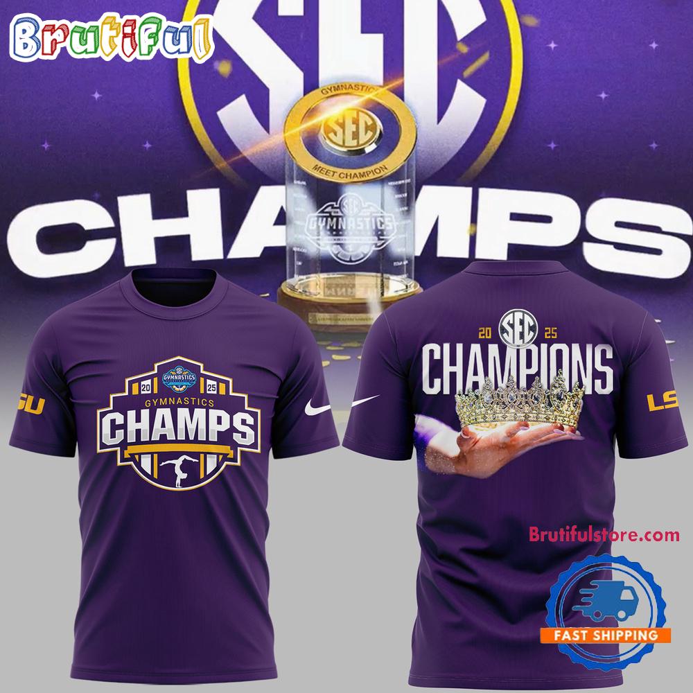 LSU Tigers 2025 SEC Women’s Gymnastics Champions 3D All Over Print Hoodie T-Shirt