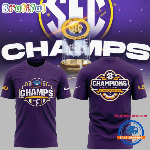 LSU Tigers 2025 SEC Women’s Gymnastics Champions 3D Shirt