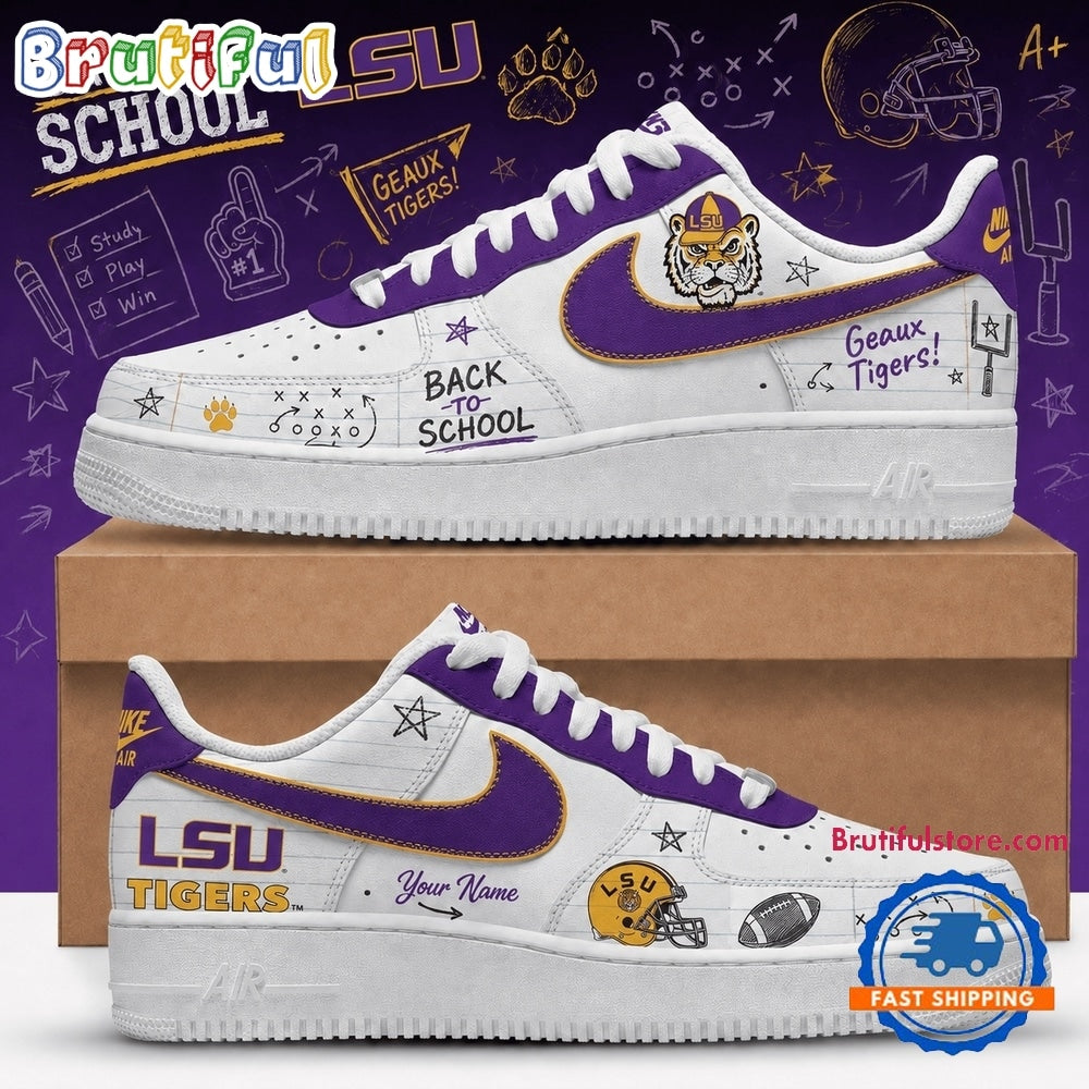 LSU Tigers 2026 NCAA Football Back To School Air Force 1 Shoes Sneakers