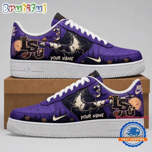 LSU Tigers 2026 NCAA Haunted Moon Halloween Custom Air Force 1 Shoes Sneakers