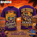 LSU Tigers 2026 NCAA Summer Vibes Limited Edition 3D T Shirt