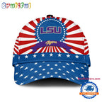 LSU Tigers American Flag Pattern Independence Day Baseball Cap