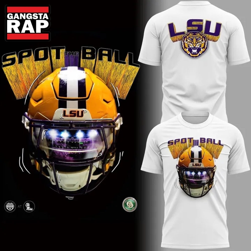 LSU Tigers Football 2026 Spot the Ball White T Shirt