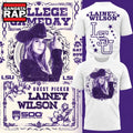 LSU Tigers Football x Lainey Wilson College Game Day 2026 White 3D Shirt