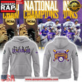 LSU Tigers Geauxmaha 2025 College World Series Champions Gray All Over Print Hoodie
