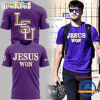 LSU Tigers JESUS WON Purple Hoodie T-Shirt