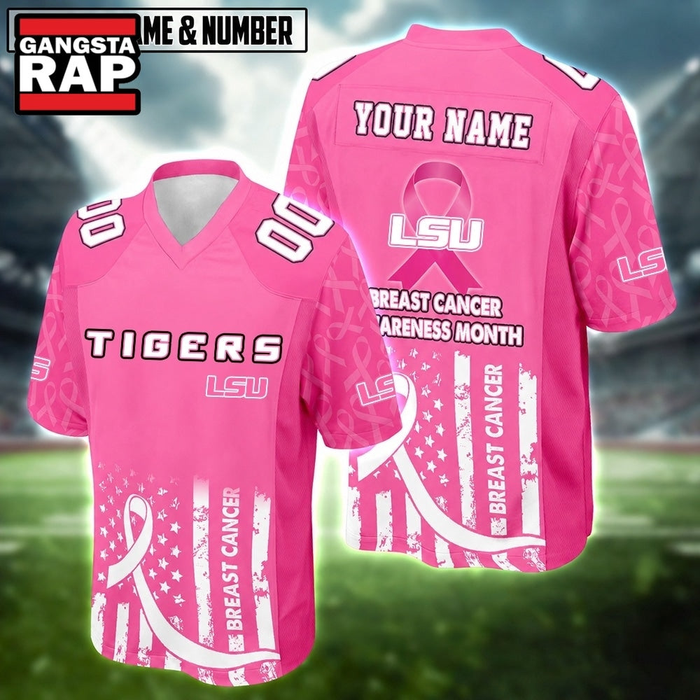 LSU Tigers NCAA Breast Cancer Awareness Month 2026 Football Jersey